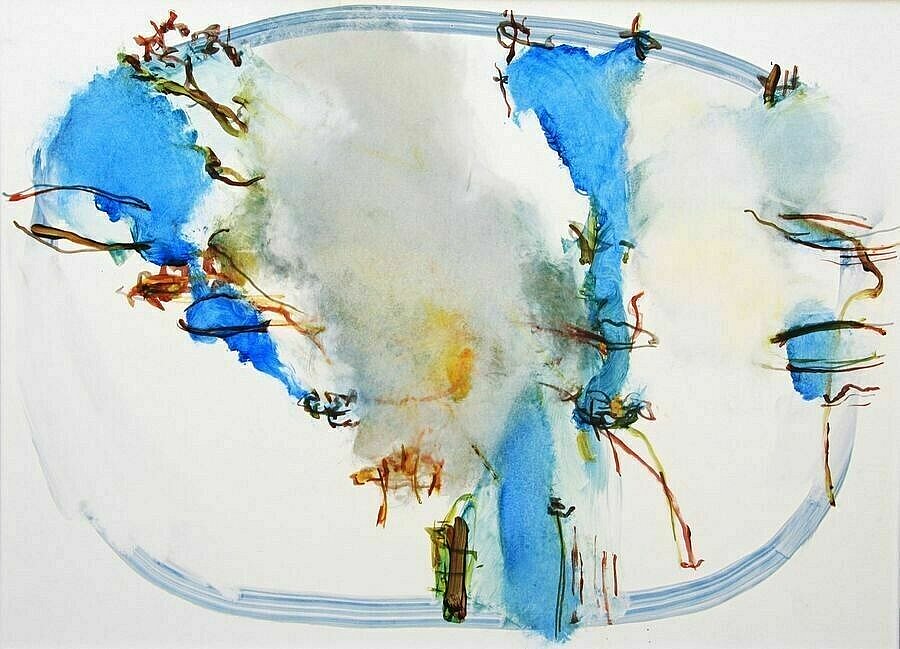 4 Translucide Huile Sur Papier Calque - Recent Paintings by John Skinner
