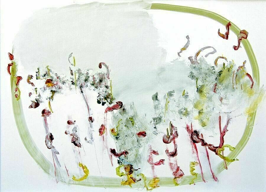 5 Translucide Huile Sur Papier Calque - Recent Paintings by John Skinner