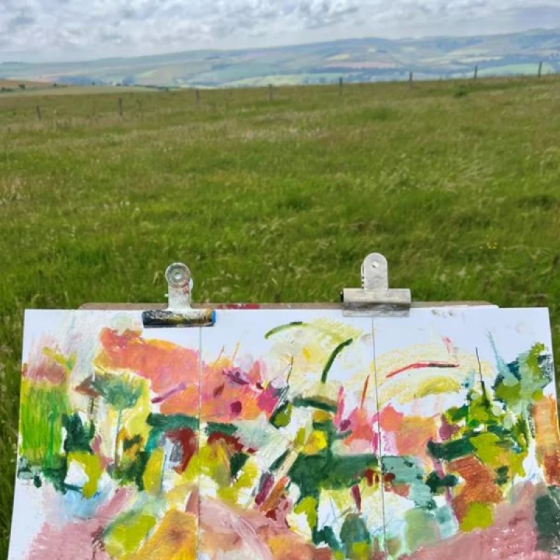 Colour and Light on the Downs – Development into Paintings